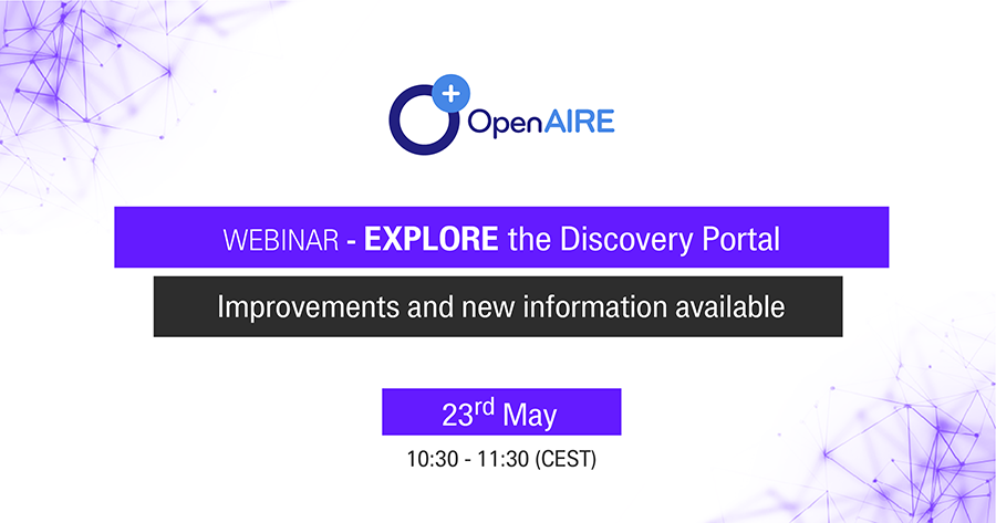 OpenAIRE EXPLORE OpenAIRE EXPLORE: Improvements and new information available