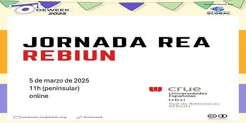 Jornada REA REBIUN - OEWeek 2025 Jornada REA REBIUN - OEWeek 2025