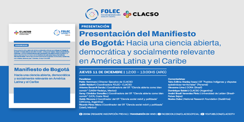 Presentación del Manifiesto de Bogotá