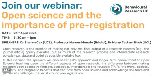 BR-UK: Open science and the importance of pre-registration