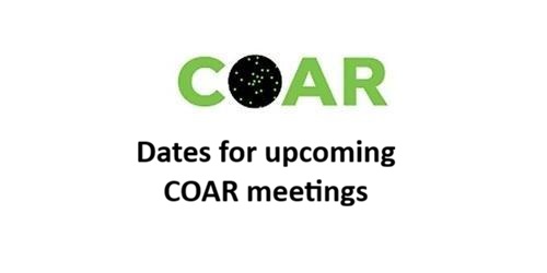 Dates for upcoming COAR meetings