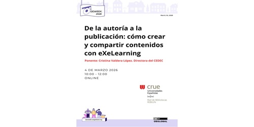 De la autoría a la publicación: cómo crear y compartir contenidos con eXeLearning