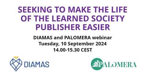 WEBINAR: Seeking to make the life of the learned society publisher easier WEBINAR: Seeking to make the life of the learned society publisher easier
