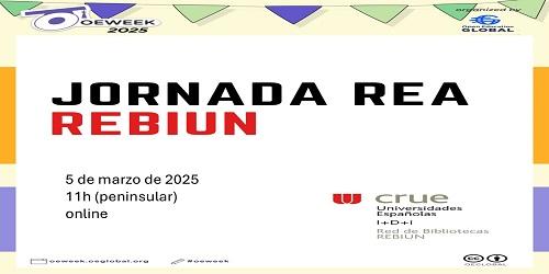 Jornada REA REBIUN - OEWeek 2025 Jornada REA REBIUN - OEWeek 2025