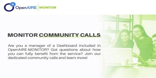 OpenAIRE MONITOR Community Call OpenAIRE MONITOR Community Call