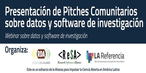 Presentación de Pitches Comunitarios sobre datos y sofware de investigación