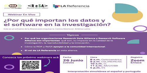 Webinar Webinar: ¿Por qué importan los datos y el software en la investigación?