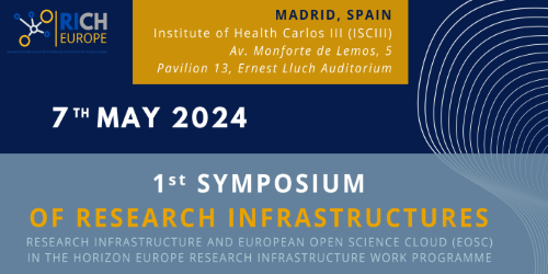 1st Symposium of Research Infrastructures 1st Symposium of Research Infrastructures