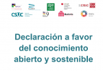 Declaración a favor del conocimiento abierto y sostenible Declaración a favor del conocimiento abierto y sostenible