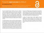 Towards open access by default Towards open access by default